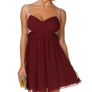 Burgundy dress